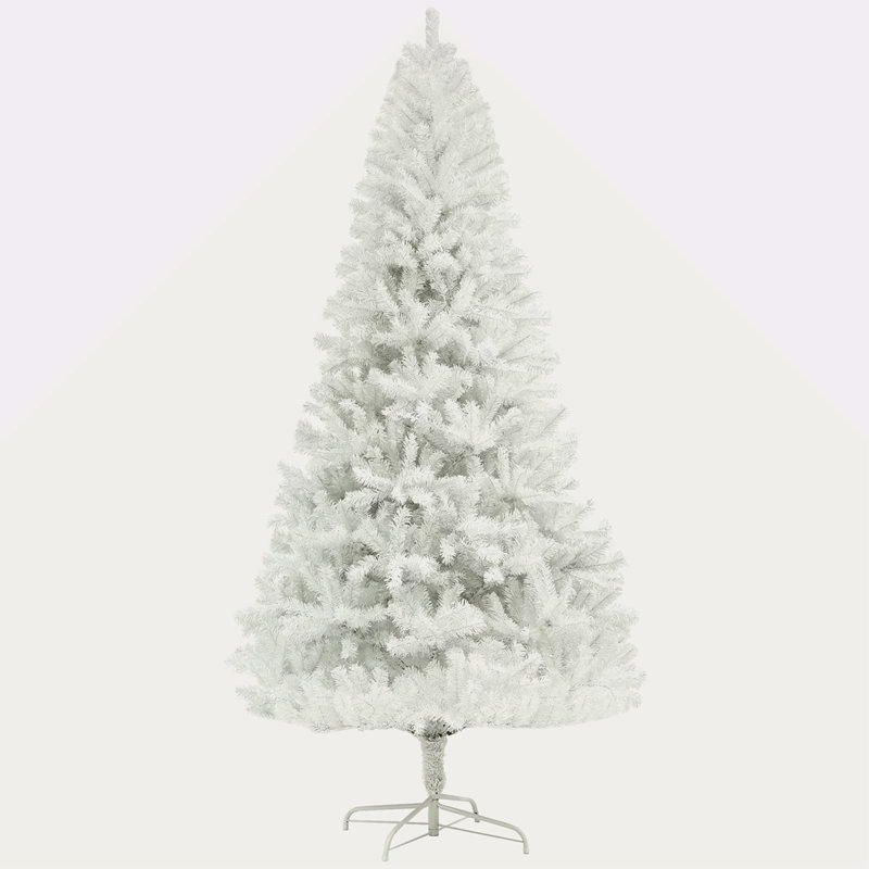 Arbre de Noël artificiel de 6 pi de hauteur, arbre de Noël non éclairé avec 1000 pointes de branches, ouverture automatique, base en acier, décoration des Fêtes pour le bureau personnel