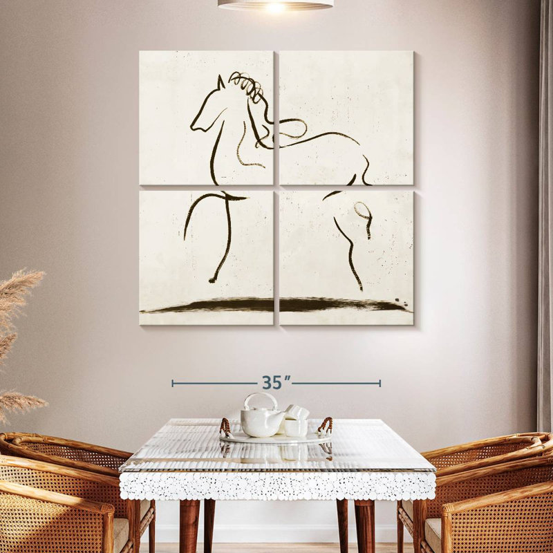 Illustration d'un cheval Brampt, H 45 po x l 45 po