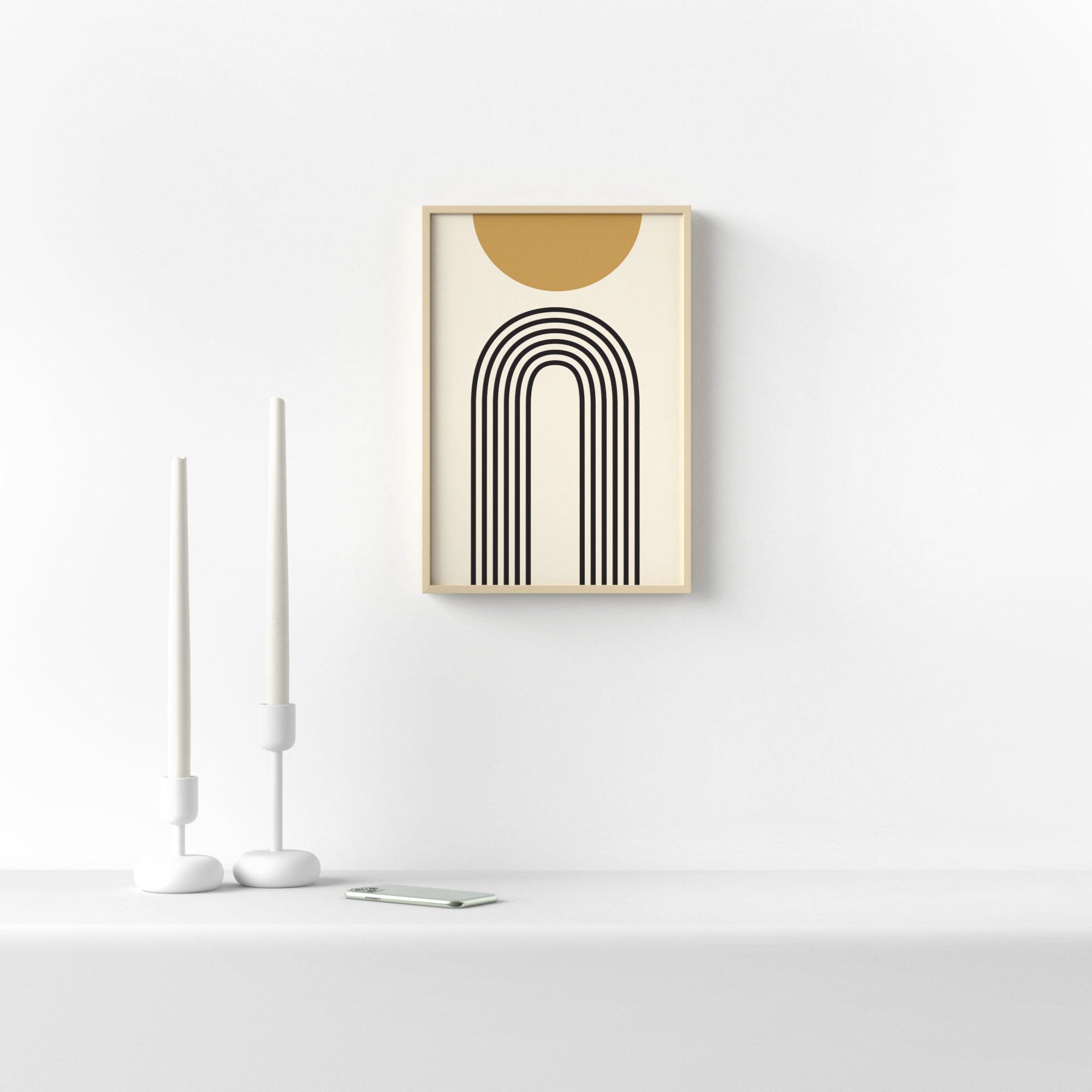 Retro Mountain Sunrise by The Creative Bunch Studio, Brown, 16.25" H x 11.25" W x 0.88" D