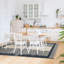 Tapis bleu marine / gris en polypropylène tissé à la machine-87093329