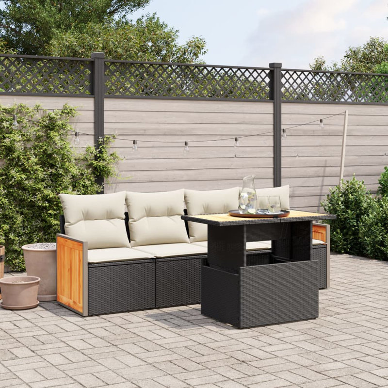 Vidaxl Garden Sofa Set Black