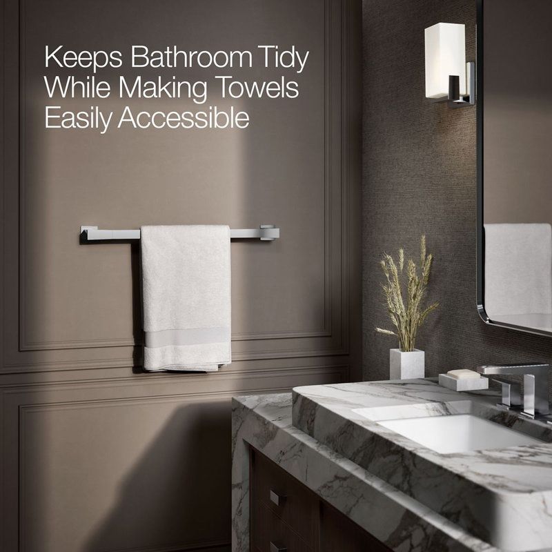 Honesty Towel Bar, Polished Chrome, 24"W