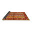 Tapis de zone rouge/jaune contemporain-887854679