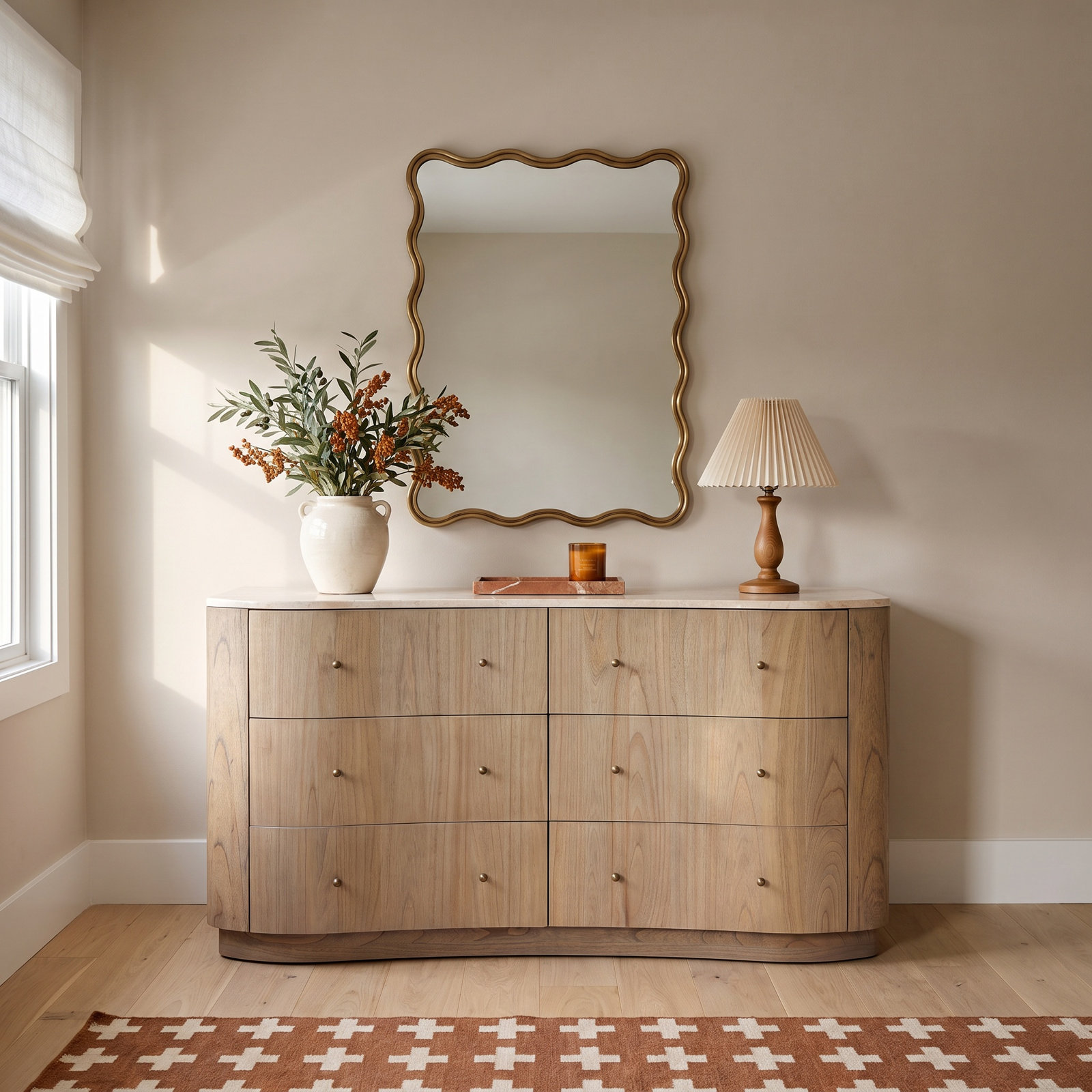 65" Aluminum Dresser, Sandy Mindi