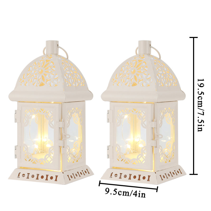 7.68'' Battery Powered Square / Rectangular Lantern, White
