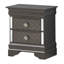 Table de chevet chic noir métallique chic