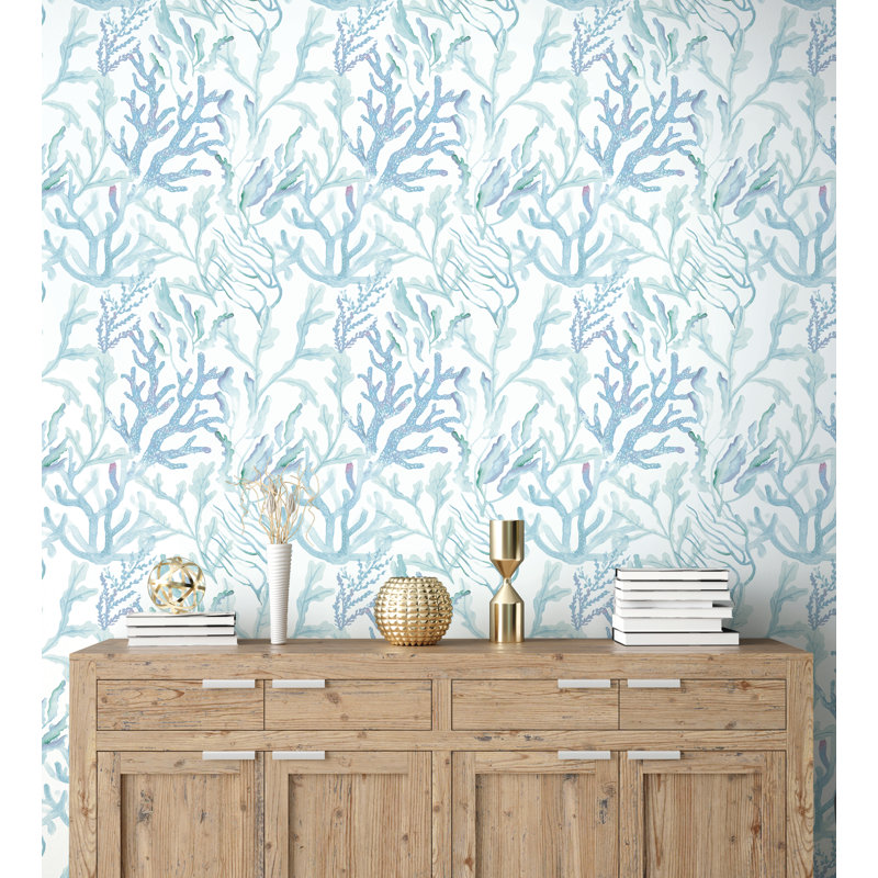 Papier peint adhésif Coral Reef, Bleu