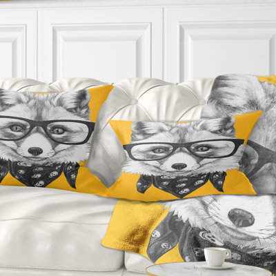 Coussin lombaire à verres amusant animaux