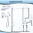 19.68"L*9.44"W 3 Functions Thermostatic Solid Brass Luxury Shower System with Rough-in Valve-56759068
