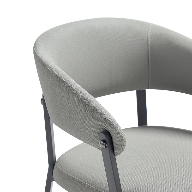 Chaise rembourrée Belle, Gris Pierre