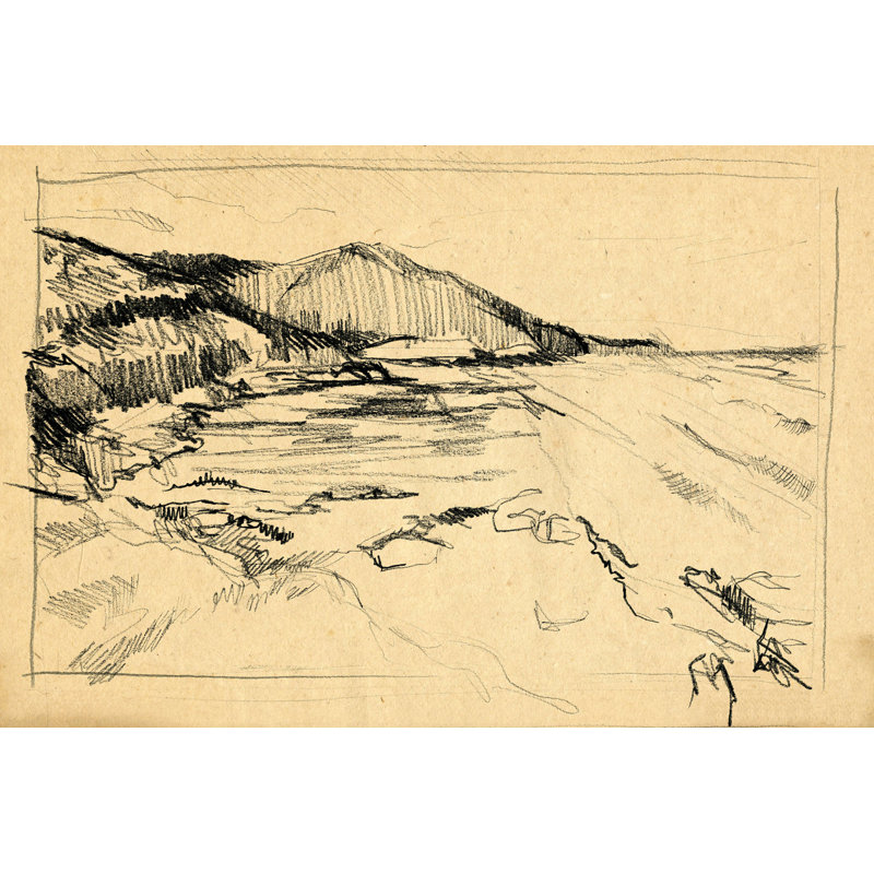 Crique esquissée II, H 20 po x l 30 po x P 1,25 po