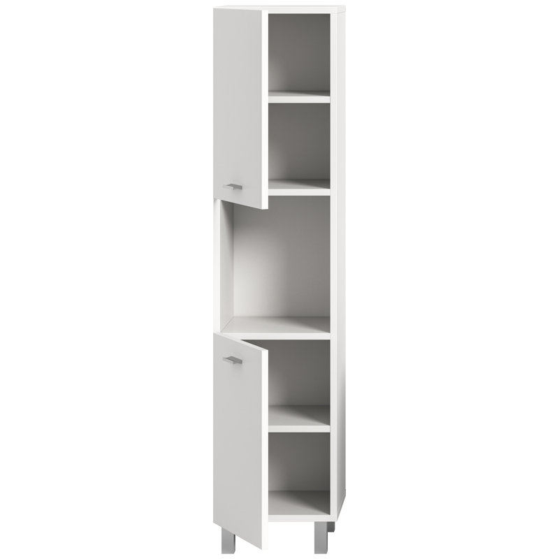 Boston Particle Board Freestanding Linen Cabinet, White