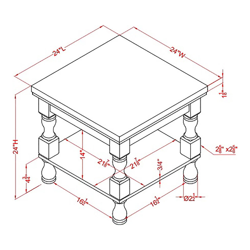 Table de bout avec rangement Obermeyer, Noir