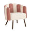  Petal Upholstered Tufted Accent Chair with Heart-shaped Cushion-114308437