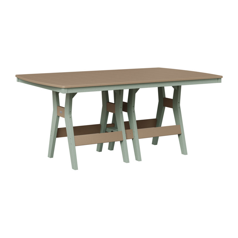 Table de salle à manger rectangulaire 72 po Berlin Gardens Harbor, H 30,37 po x l 72 po x P 44 po, Écume de mer, écume de mer