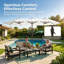 Grand parasol de patio extérieur 180 po x 108 po avec base-1257964027