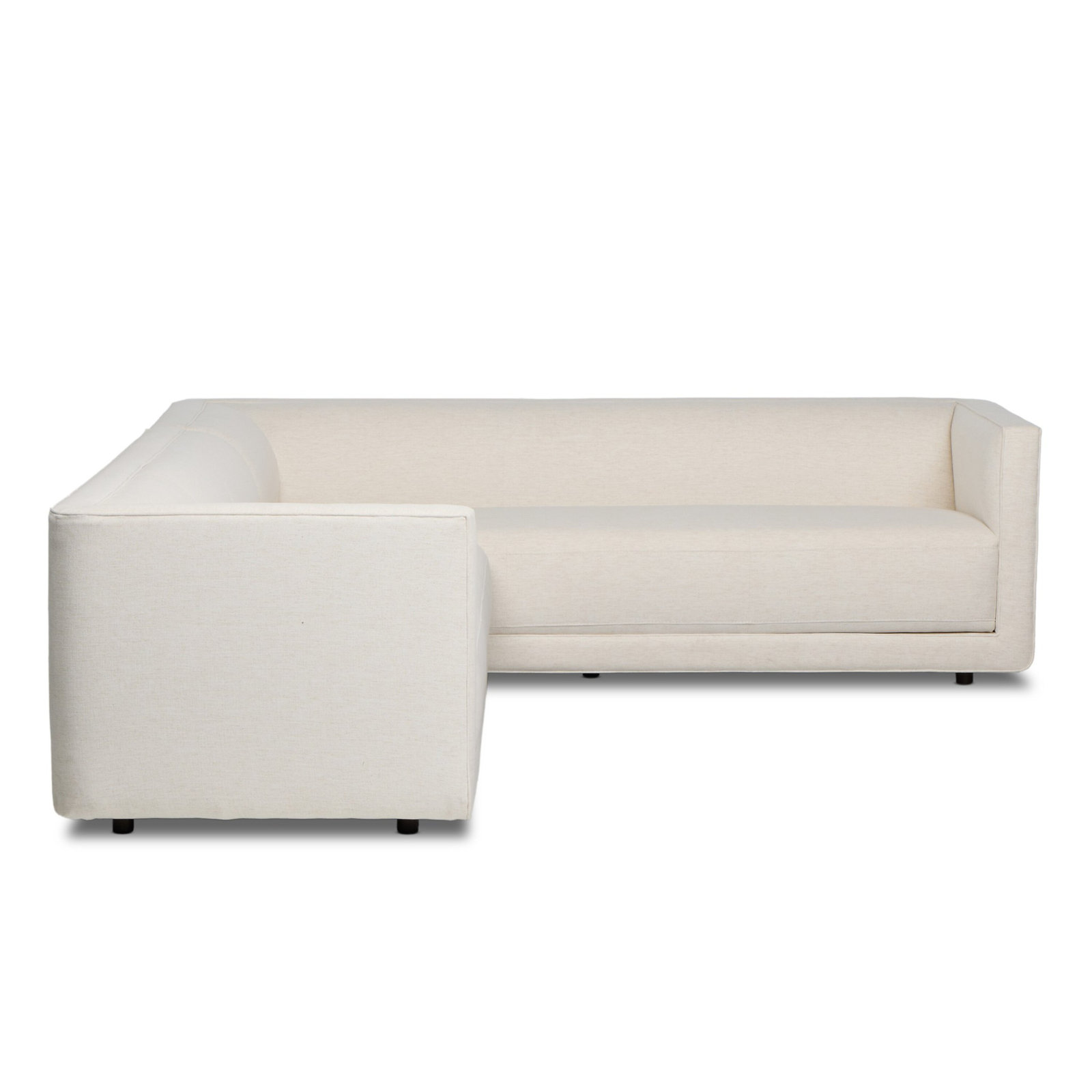 Fitch Velvet Corner Sectional, Right Hand Facing, Nomad Snow Crypton Performance Chenille