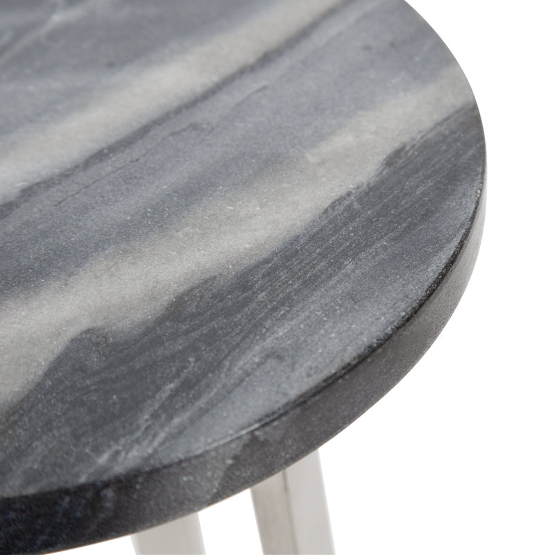 Table de salon Etta Avenue Fabianna, Argent argent, Gris