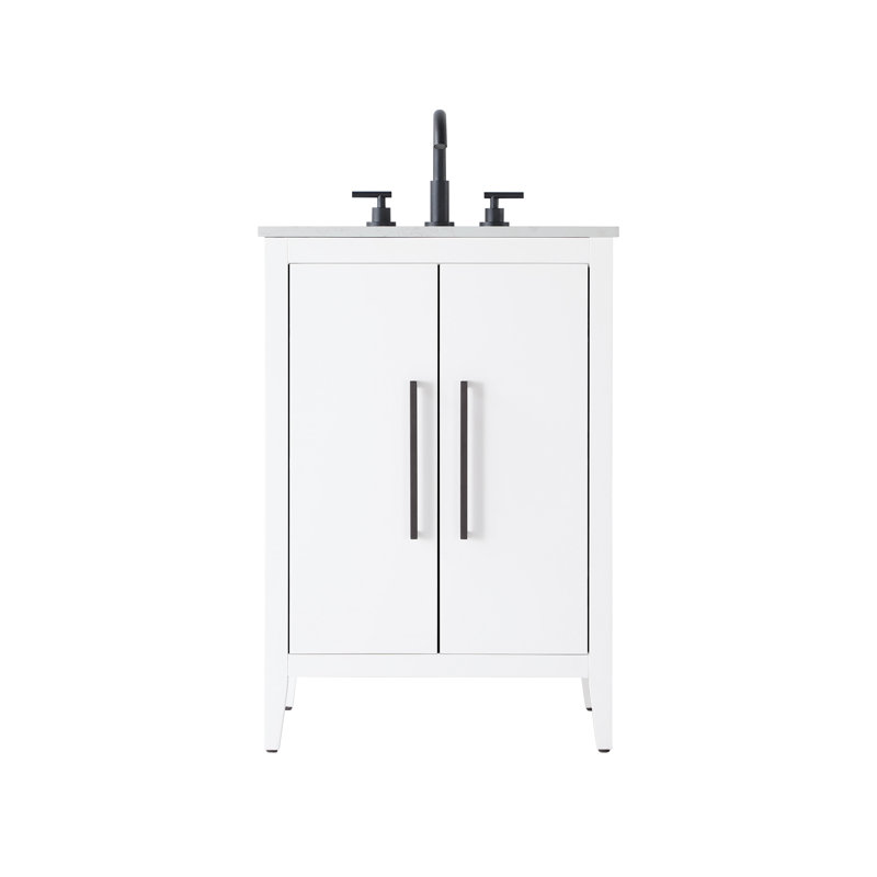 Meuble-lavabo simple 24 po, Blanc