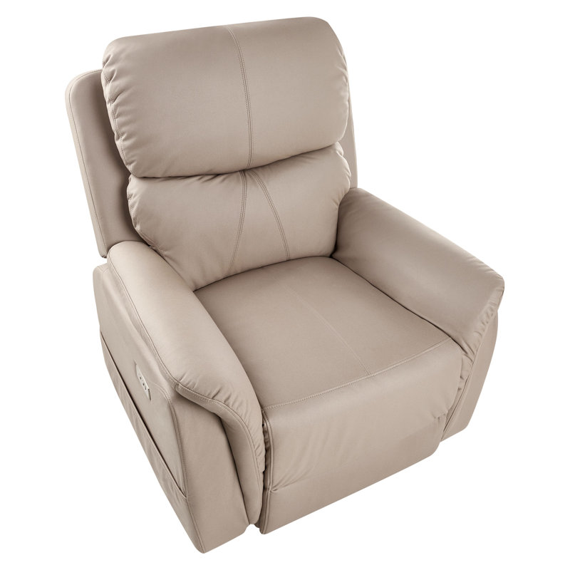 85cm Wide Lift Assist Standard Recliner with Massager, Glorie Taupe