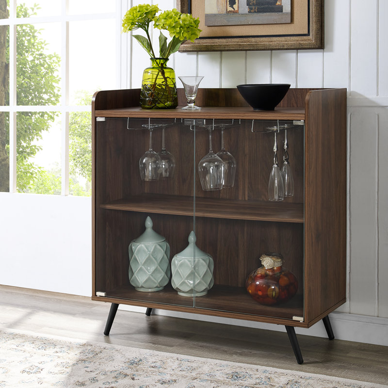 91.5cm Bar Cabinet, Dark Walnut