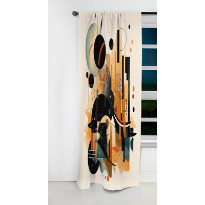 Truett - Rideau occultant abstrait minimalisme - 1 panneau