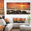Reproduction de photo sur toile tendue, "coucher de soleil sur roche shore" brillante-18269320-33308368