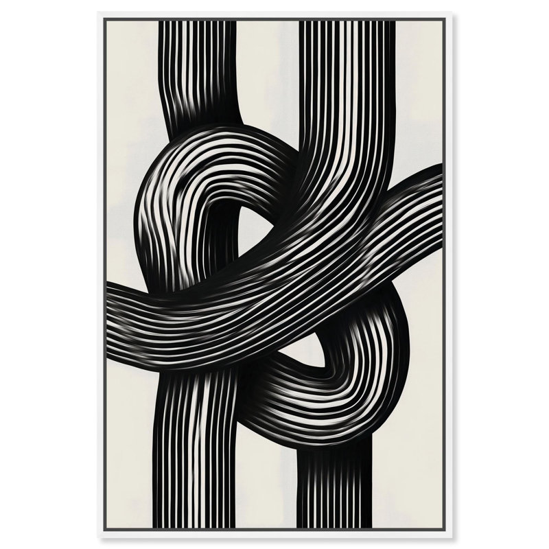 Impression sur toile Monicolor Matrix II Minimalist Art par Art Remedy, H 15 po x l 10 po, Cadre blanc