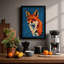 Alert Fox Modern - Framed Print-6086927-6086926