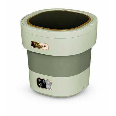 12L Portable Folding Washing Machine with Spin Dryer, Ultra-Quiet 45dB Mini Washer, For Travel & Small Spaces, Washer Deep Cleaning of Underwear Baby Clothes Socks and Other Small Clothes, Light Green
