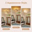 Luminaires de plafond encastrés en rotin Boho, rotin naturel tissé à la main avec corde de chanvre, style rustique campagnard pour la salle à manger, la cuisine, la chambre, le couloir, l'entrée