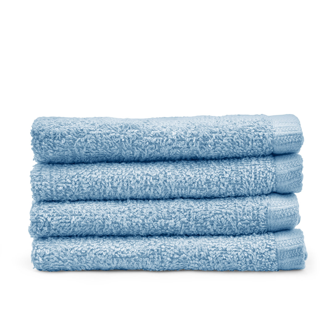 Catherine Lansfield Unisex Blue 'Quick Dry' Face Cloth 4 Pack In - Image 4