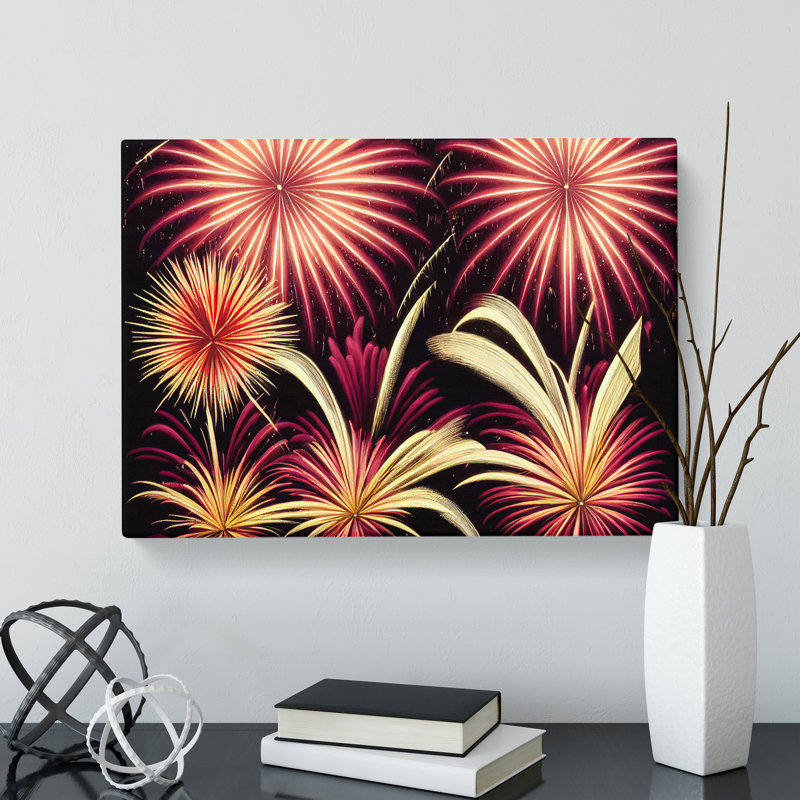 Tremendous Fireworks - Wrapped Canvas, 50cm H x 76cm W x 3cm D