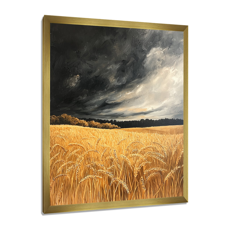 Flickinger - Landscapes Canvas Wall Art, H 40 po x l 30 po, Reproduction encadrée d'une seule photo, Doré