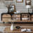 Retro design solid wood TV cabinet-104978706