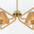 6-Light 38.98" W Boho Style Chandelier With Hand-Woven Rattan Shade For Kitchen Island, Dining Room, Entryway, Suitable For Sloped Roof Mounting-1275187080
