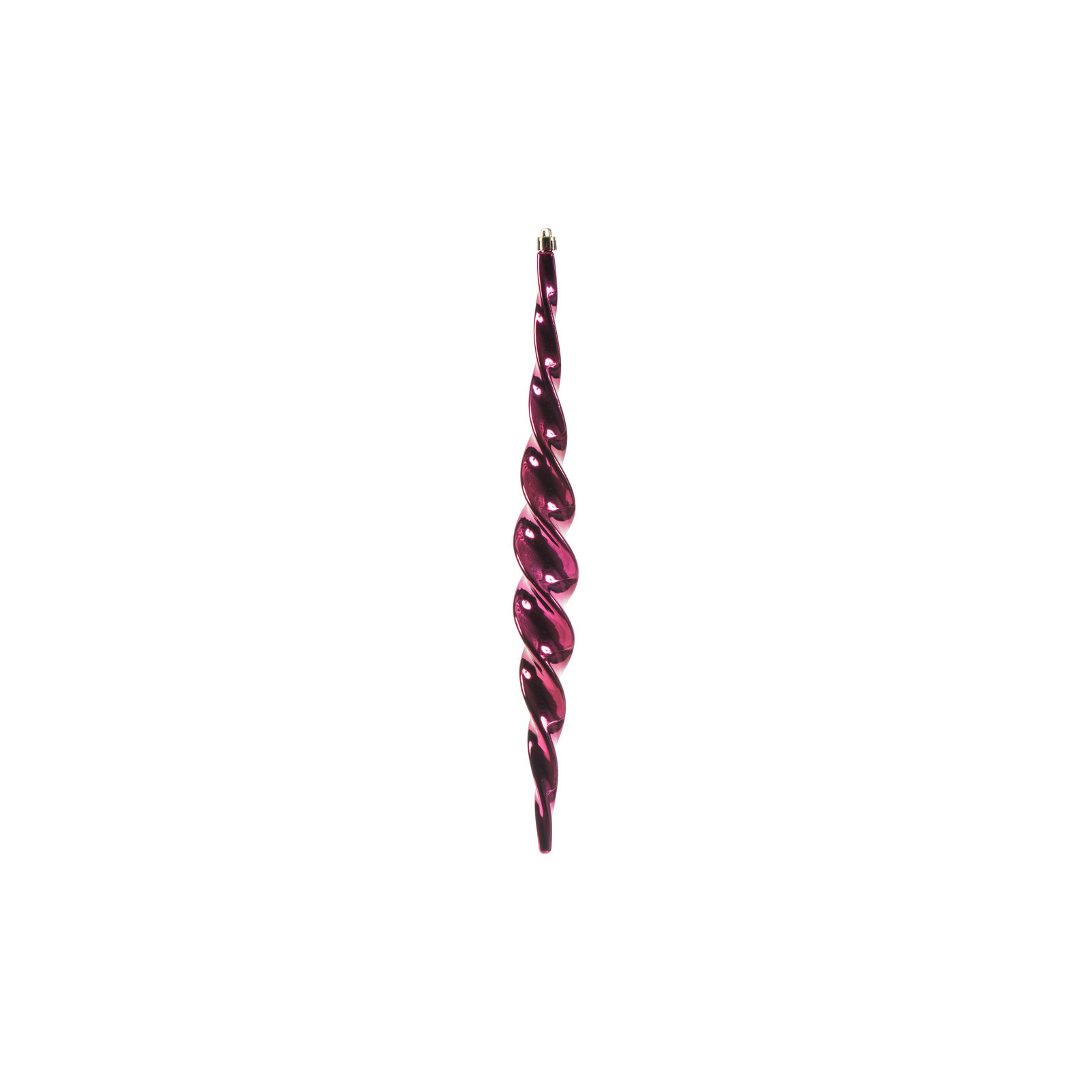 Shiny Spiral Icicle Christmas Ornament, Berry Red
