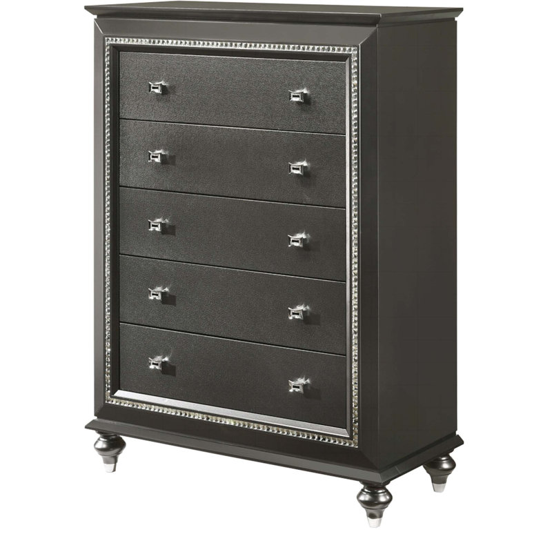 Commode de finition Kaitlyn, Gris argenté