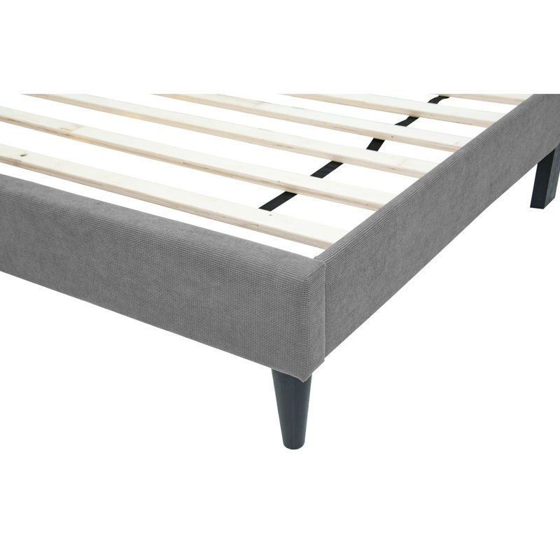 Gray Twin Bed Headboard, Stylish Tufting, Adjustable Up To 3", Brushed Linen, 12 Support, No Box Spring For Bedroom Headboard In Gray, Modern Design, Needed