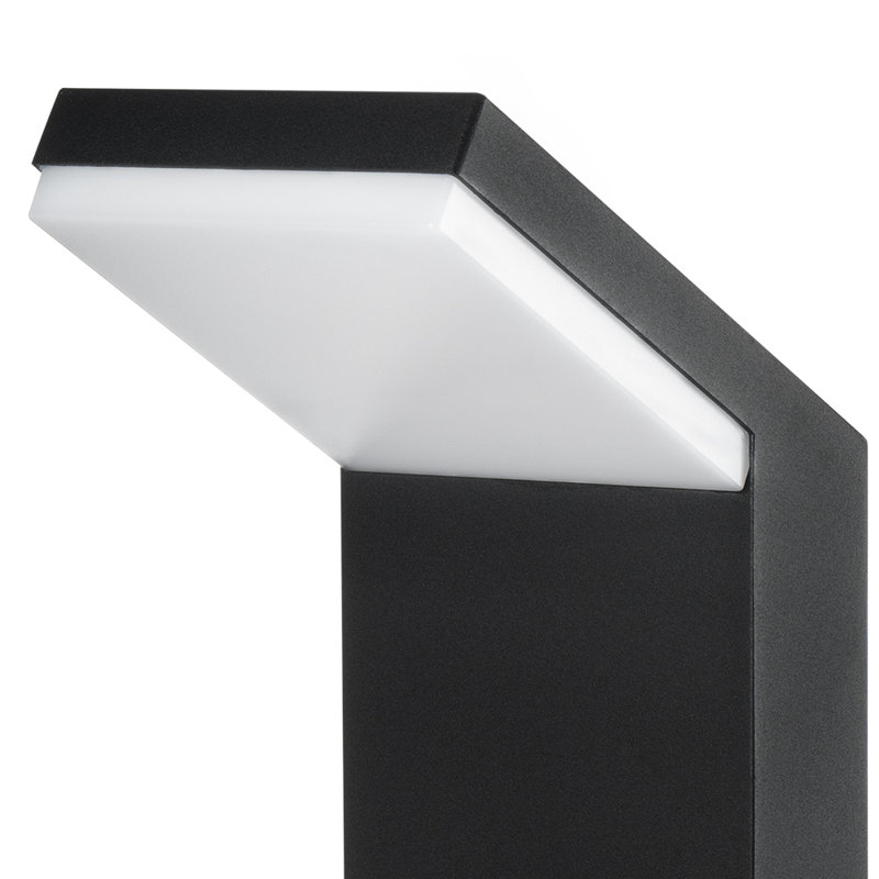 Matte Black Aluminum LED Pathway Bollard Light, 31.5" Height