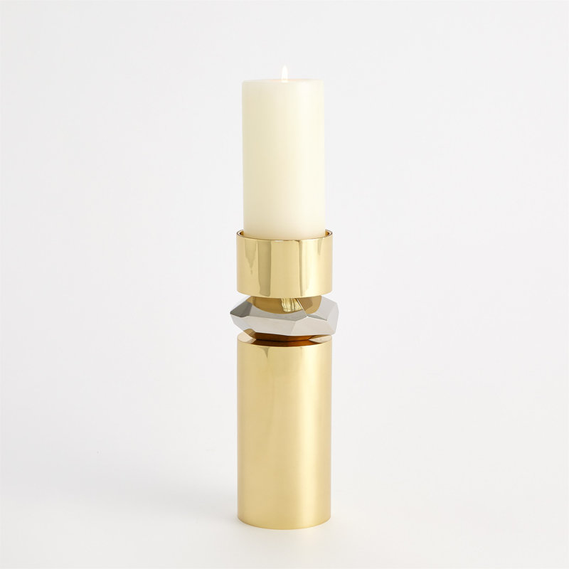 Romano Candle Holder-Tall, Brass