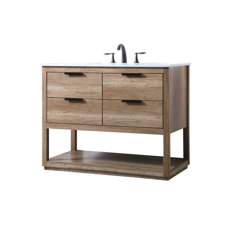 Ensemble de meuble-lavabo simple 42 po Felicity, Chêne naturel