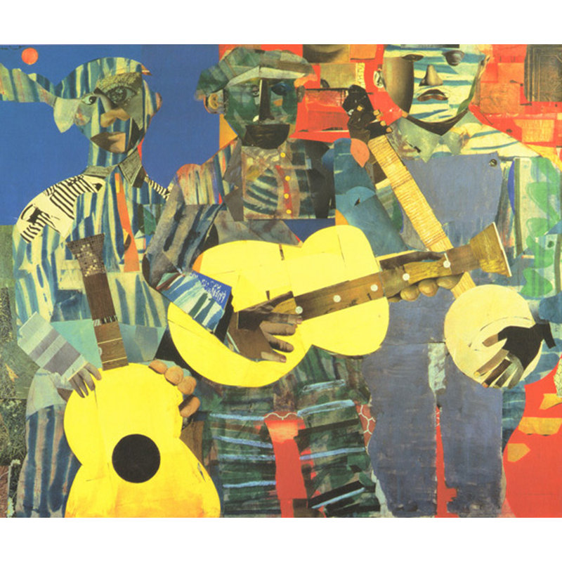 Three Folk Musicians, 1967, 15" H x 18" W