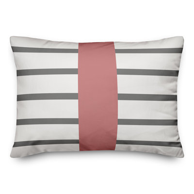 Housse et insert de coussin rectangulaire d'extérieur Mirrored Stripes 17