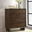 Commode 4 tiroirs brun chaud