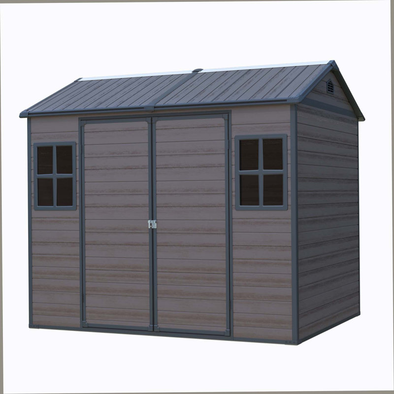 Remise imperméable 8 po x 6 pi en résine pour l'extérieur