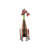 Monaco Metal Indoor Outdoor Dog Multi Colored Decorative Garden Sculpture with Floral Pattern