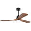 Ventilateur de plafond en bois 52 pouces avec 3 pales en bois massif Télécommande réversible pour moteur DC-689371220