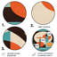 Graphisme rétro Mid-Century II - Art abstrait rond en métal-109671832