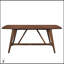 Ensemble de salle à manger 7 pièces Modern Design avec table et 6 chaises rembourrées en tissu, meubles en bois brun-1124751661